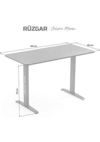 Rüzgar Çalışma Masası Siyah (100X60) fırsatları