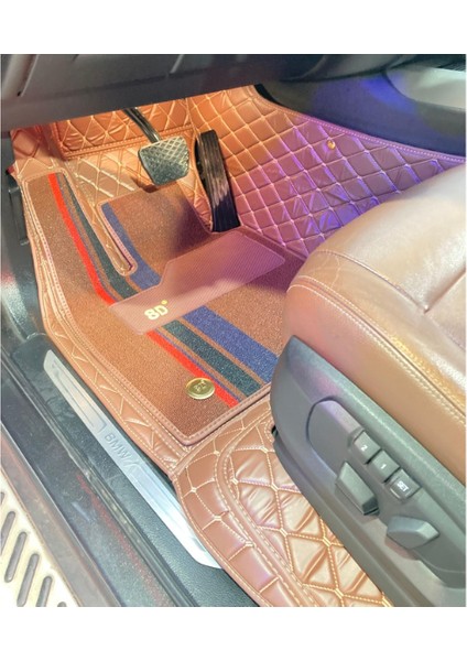 Bmw X5 2014-2018 Arası Aracına Özel 8d Çift Katmanlı Havuzlu Paspas Takımı(Kahverengi)