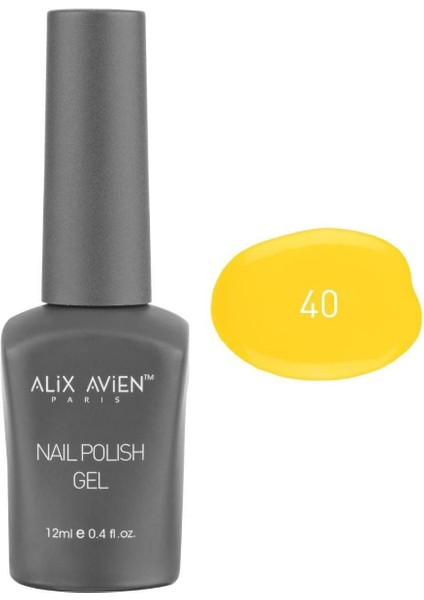 Alıx Avıen Uv Kalıcı Sarı Jel Oje 40 - Gel Polish - 12 ml