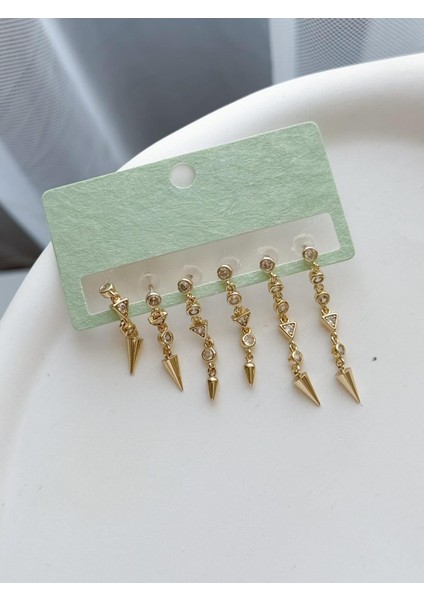 Çelik 6lı Set Küpe