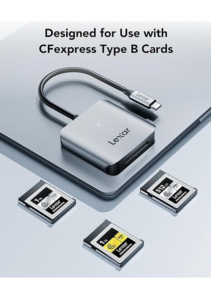 RW510 Cfexpress Tip B Kart Okuyucu, 10 Gbps'ye Kadar, USB 3.2 Gen 2 Cf Bellek Kartı Için, USB Tip-C Kablosu Dahil (LRW510U-BNHNG) fırsatları