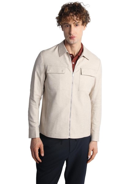 Erkek Bej Baharlık Mont