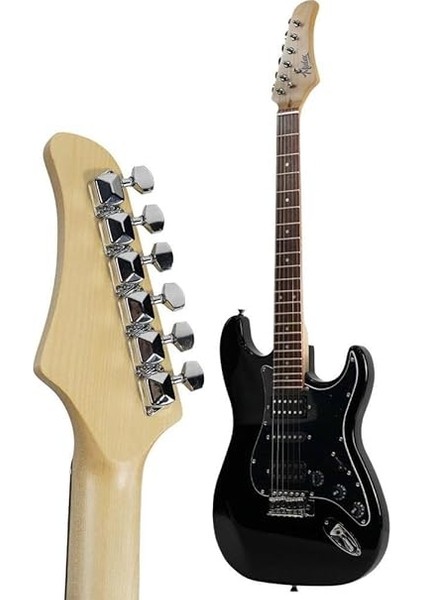 RPH-40BK-50AMP Full Black 50W Şarjlı Bt Amfili Elektro Gitar Seti Hsh Manyetik Maple Klavye fiyatları