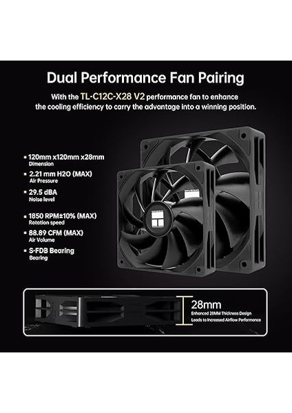 Peerless Assassin 120 Black TL-C12C-X28 V2 120MM Isı Borulu Intel-Amd Hava Soğutucu indirimleri