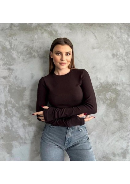 Kadın Bordo Likralı Uzun Kollu Basic Body – Fit Kalıp, Esnek ve Yumuşak Dokulu fiyatları