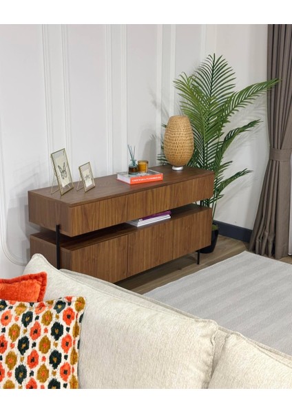 Harmonia Konsol Ahşap Çekmece ve Kapak Metal Ayak fiyatları