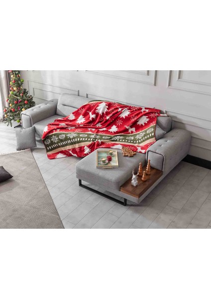 Winter Çift Kişilik Battaniye Red