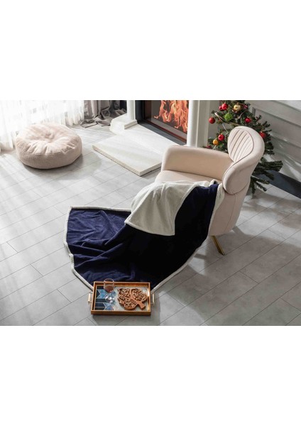 Blue White Tek Kişilik Battaniye Lacivert fiyatları