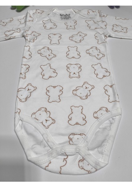 Kız Erkek Çocuk Bebek Uzun Kollu Çıtçıtlı Body-Badi %100 Pamuk 3.5-4-5-6 Yaş