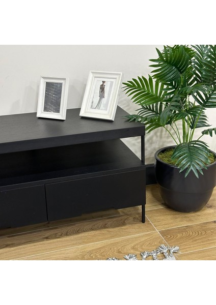 Harmonia Tv Sehpası Ahşap Çekmece Metal Ayak indirimleri