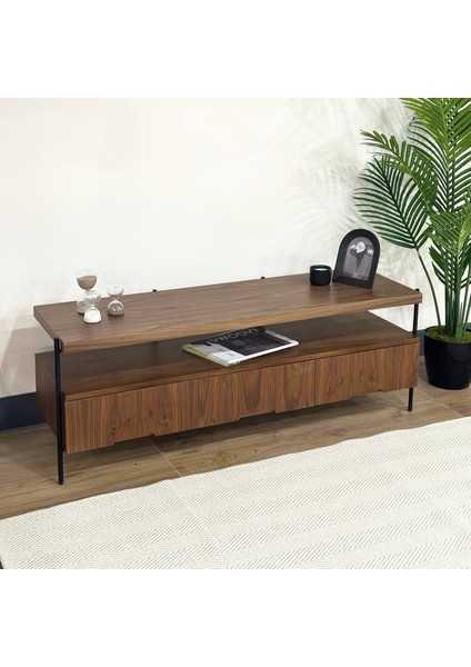 Harmonia Tv Sehpası Ahşap Çekmece Metal Ayak modelleri