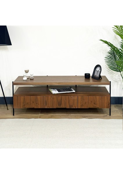 Harmonia Tv Sehpası Ahşap Çekmece Metal Ayak fırsatları