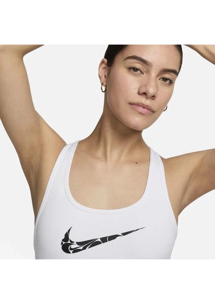 Dri-Fit Swoosh Graphic Light Support Bra Kadın Spor Bra Beyaz indirimleri