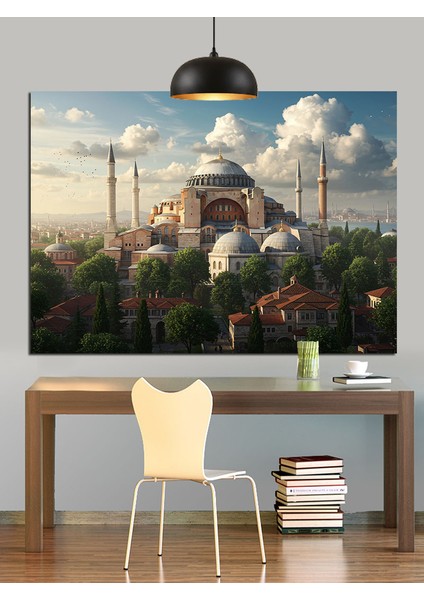 Ayasofya Cami Dekoratif Kanvas - Mdf Ahşap Tablo
