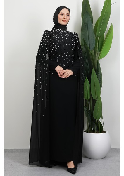 Perihan Taşlı Abiye Siyah modelleri