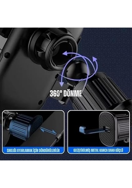 Airwent Ultra Güçlü 360 Döner Klipsli Havalandırma Araç Içi Telefon Tutucu Araç Tutucu indirimleri