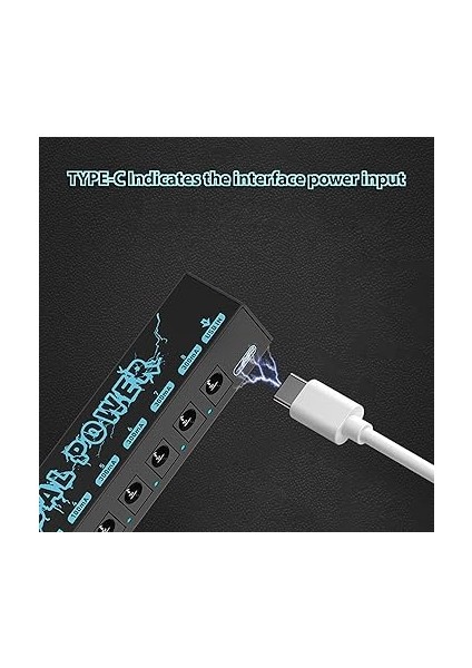 Gitar Pedalı Gücü Gitar Efektörü Güç Kaynağı 8 Izoleli Dc Çıkışı Izole Güç USB Girişi 5V 2.1A ve 8 Dc Çıkışı 9V ve 1 USB Çıkışı fiyatları