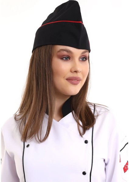 Aşçı Kayık Kep - Siyah Kırmızı Biye modelleri