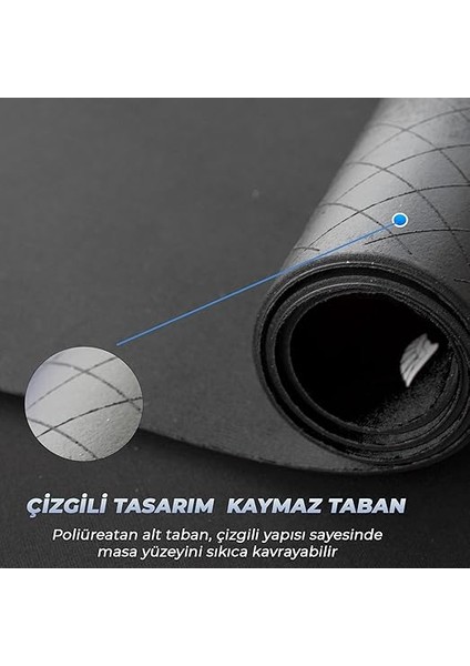 Classic - Gaming Oyuncu Gamer Mouse Pad, Kaymaz Taban Büyük Boy Large Ofis Tipi Mouse Ped, Fare Altlığı, Düz Masa Koruyucu Klavye Altı Mousepad 70X30 Cm, Siyah fırsatları