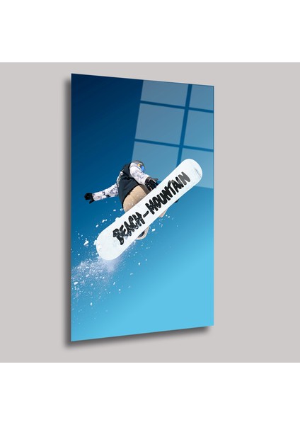 Snowboard Atlayışı - Cam Tablo - DEG0004 fiyatları