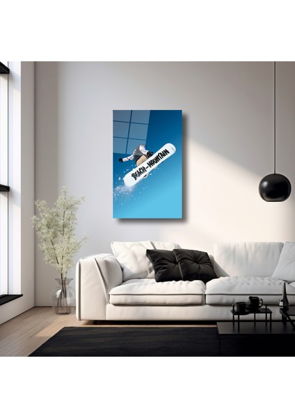 Snowboard Atlayışı - Cam Tablo - DEG0004 fırsatları