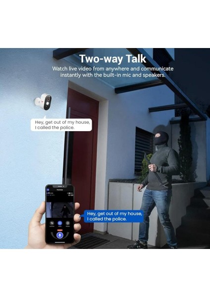 Hubflashy 1080P Açık Hava Güvenlik Kamerası , Kablosuz Gece Görüşlü Dış Cephe Güvenlik Kamerası indirimleri