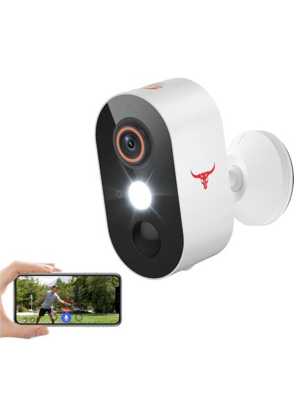 Hubflashy 1080P Açık Hava Güvenlik Kamerası , Kablosuz Gece Görüşlü Dış Cephe Güvenlik Kamerası