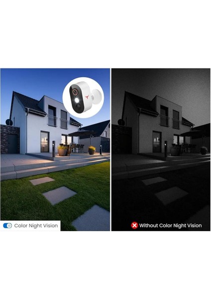 Hubflashy 1080P Açık Hava Güvenlik Kamerası , Kablosuz Gece Görüşlü Dış Cephe Güvenlik Kamerası