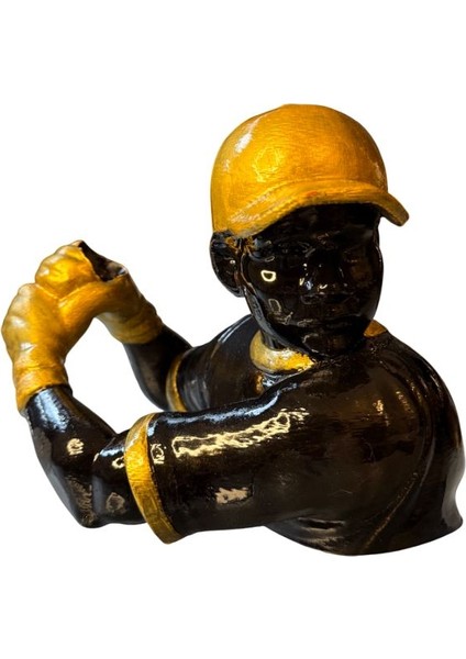 Beyzbol Temalı Şarap Standı – El Boyaması Dekoratif Şarap Tutucu ve Masa Üstü Obje