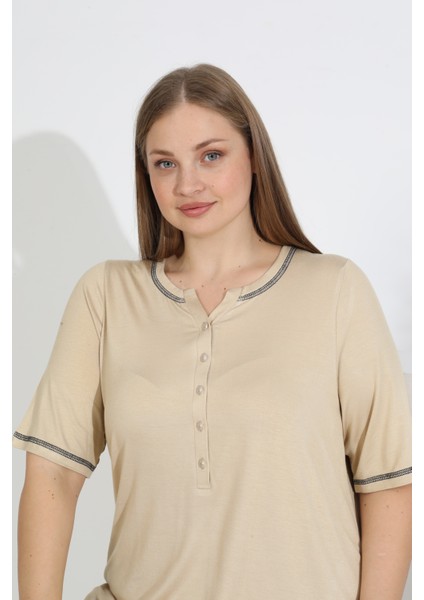 Kadın Bambu Kısa Kol Gecelik fırsatları