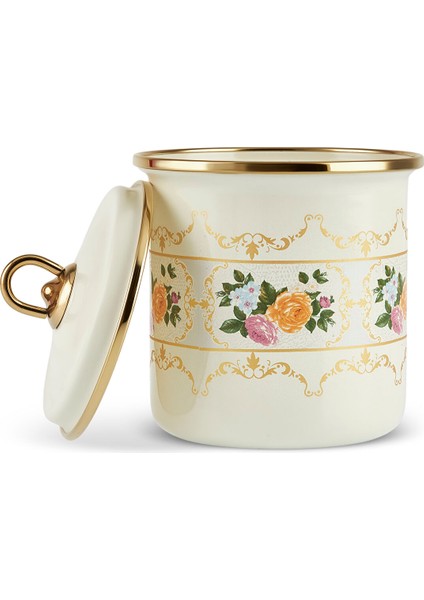 Viyan 14 Parça Emaye Saklama Kabı ve Baharat Takımlı Tencere Seti