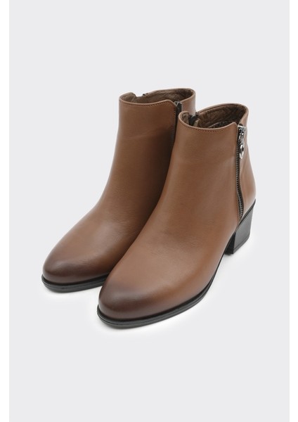 Hakiki Deri Kısa Topuklu Kadın Bot fiyatları