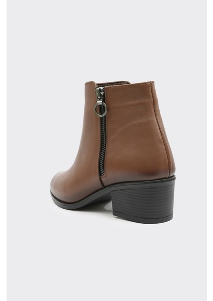 Hakiki Deri Kısa Topuklu Kadın Bot modelleri