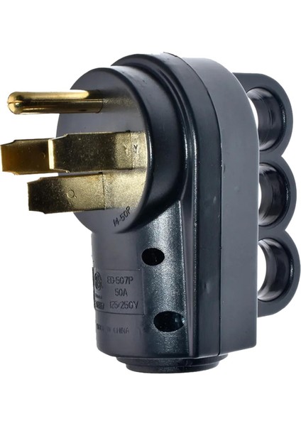 50 Amp Rv Fiş 14-50P Naylon, Tutulabilen I Ağır Hizmet Tipi (Yurt Dışından)