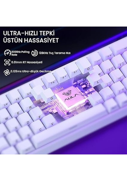 Hero 68 He Manyetik Klavye Rapid Trigger Meteor Switch 8000Hz Rgb Neon Tkl Hot Swap Oyuncu Klavyesi Beyaz indirimleri