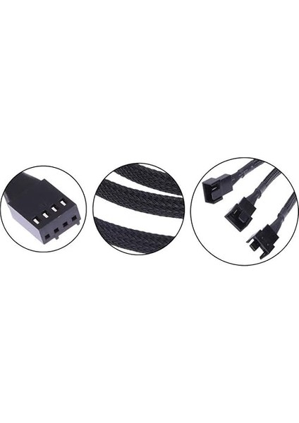 5353 3'lü Fan Çoklayıcı 3 Port Y Pwm 4 Pin Splitter Çoklayıcı Switch Örgülü Kablosu (5353-3'LÜ) indirimleri