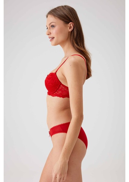 Kadın Siyah 4561 Milan Push Up Dolgulu Dantelli Çeyiz Sütyen ve Külot Iç Çamaşır Takımı fiyatları