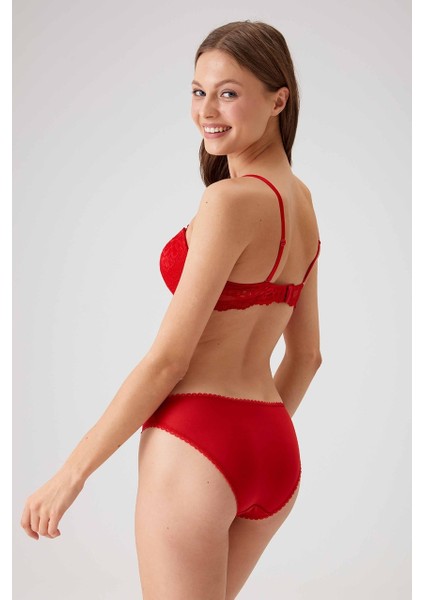 Kadın Siyah 4561 Milan Push Up Dolgulu Dantelli Çeyiz Sütyen ve Külot Iç Çamaşır Takımı modelleri