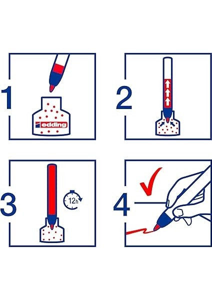 21 Ecoline Permanent Markör, 4'lü Set, Karışık Renkler, Yuvarlak Uç, Yeniden Doldurulabilir fiyatları
