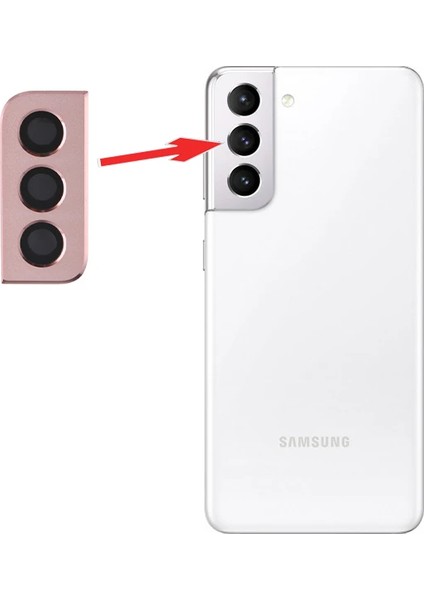 Sm Galaxy S21 G991 Metal Çerçeveli Kamera Lens Full SET-(1903)