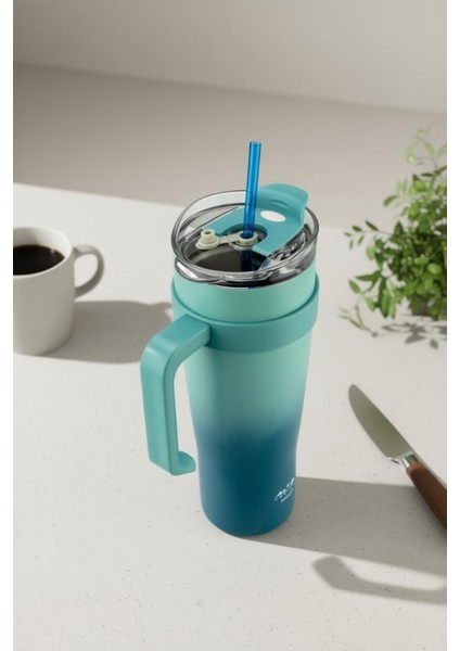 Horizon - Pipetli Termos Bardak Lacivert 1000ML modelleri