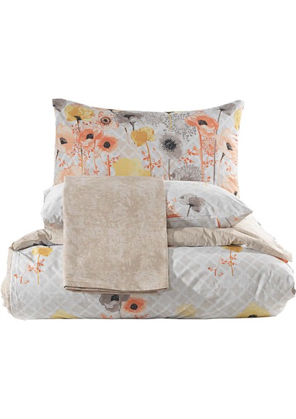 Poeny Ranforce Çift Kişilik Nevresim Takımı %100 Pamuk Sarı fiyatları