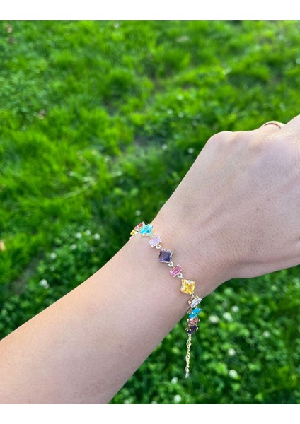 Zirkon Renkli Taşlı Gema Bileklik fiyatları