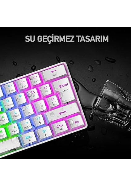 Blic Oyuncu Klavyesi Rgb Klavye 20 Modlu Ayarlanabilir Renk Seçeneği Rgb Suya ve Toza Dayanıklı Klavye Oyun Klavyesi Oyuncu Klavye Mekanik Klavye Kırmızı Switch (Beyaz) fırsatları