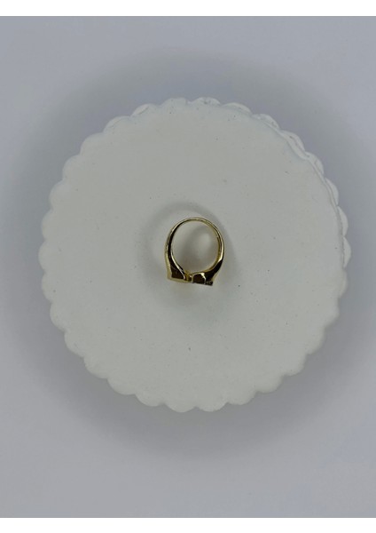 Silver Taşlı Bal Peteği Detaylı Gold Yüzük fiyatları