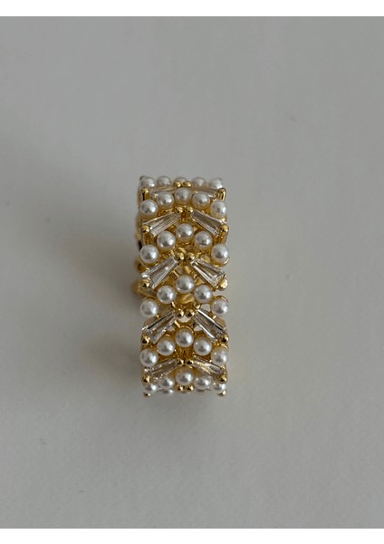 Küçük Inci Sıralı Altın Detaylı Gold Yüzük fiyatları