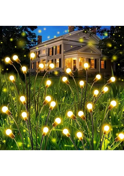 2'li Paket 6'lı Ateş Böceği Bahçe Aydınlatması Solar Güneş Enerjisi Bahçe Aydınlatması Güneş Enerjili Aydınlatma Gün Işığı Aydınlatma LED Işık Su Geçirmez Işık