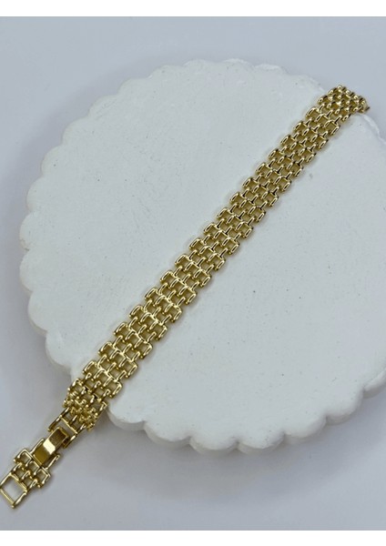 14 K Renginde Hasır Örgü Model Gold Bileklik fiyatları