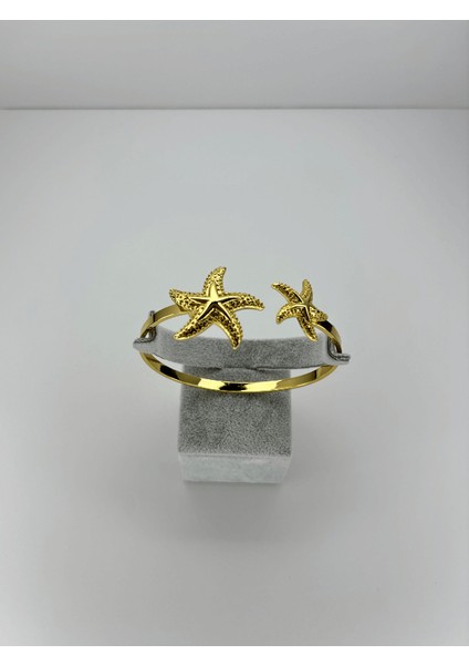 Çift Denizyıldızlı Vip Gold Ayarlanabilir Kelepçe