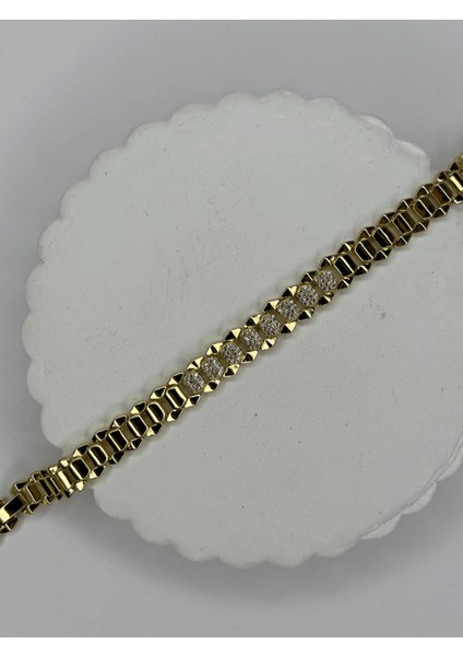 Çift Renkli Birbirine Geçmeli Taşlı Bileklik fiyatları